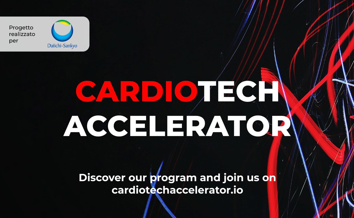 DaiichiSankyoIT's tweet photo. Noi di #DaiichiSankyoItalia siamo orgogliosi di far parte del #CardiotechAccelerator, un programma di Officine Innovazione (Deloitte) per identificare start-up e scale-up e rispondere alle richieste di innovazione in ambito cardiometabolico.
#WeDisruptCardiometabolicSystem https://t.co/JBN9ceSupE