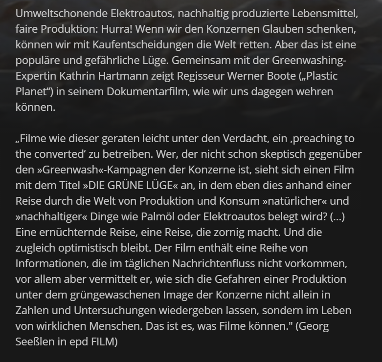 FrankGladisch's tweet photo. externalisiert haben. Wir sehen und spüren die Probleme nicht. Noch nicht.
Wer mal Zeit und Interesse hat:
"Die grüne Lüge", Film von Werner Boote
#DiegrüneLüge
#WernerBoote https://t.co/h6NCyzaAGi