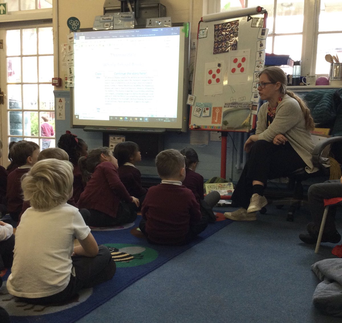 ThamesideSch's tweet photo. #RRW Thinking of ideas for the next part of the whole school story for book week! #bookweek #TPS #Thamesideprimaryschool https://t.co/heD5DWLXsy