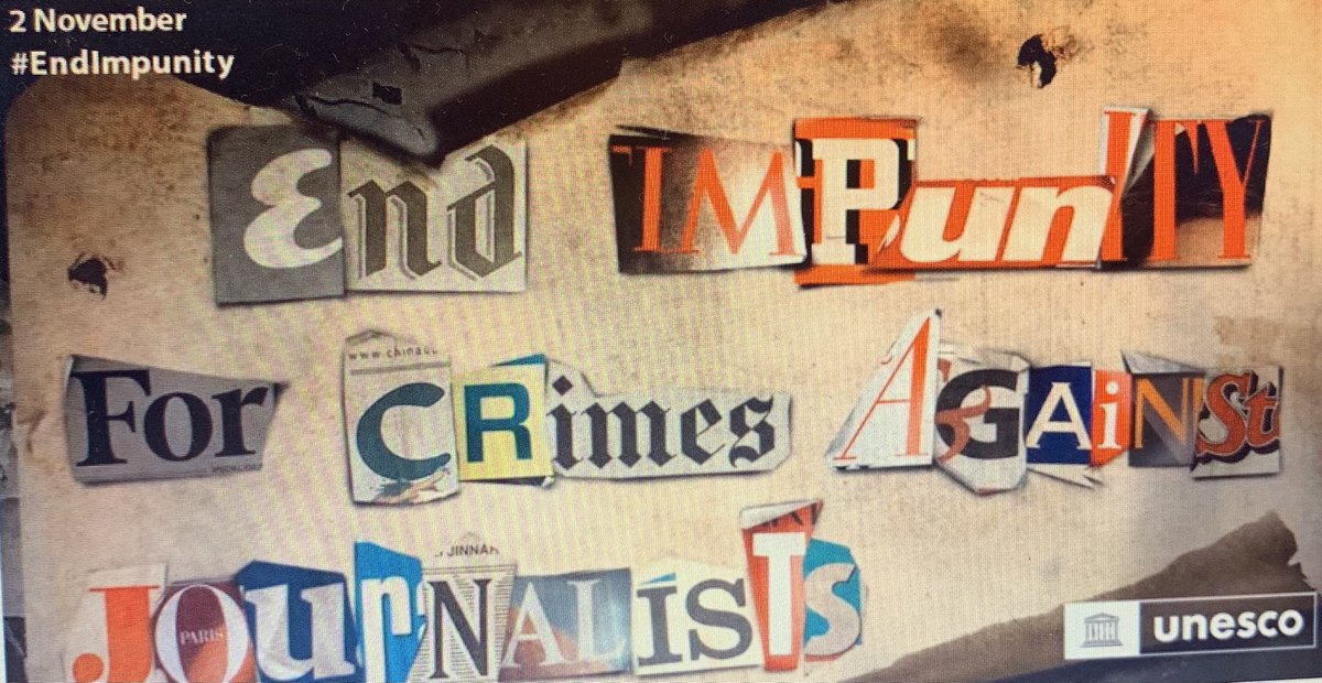 BethHopwood5's tweet photo. Professor Jackie Harrison discusses the importance of the International Day to End Impunity for Crimes against Journalists on Nov 2 #EndImpunityAgainstJournalists #IJW21 @JackieHarrison6 https://t.co/N6QBx74VVp