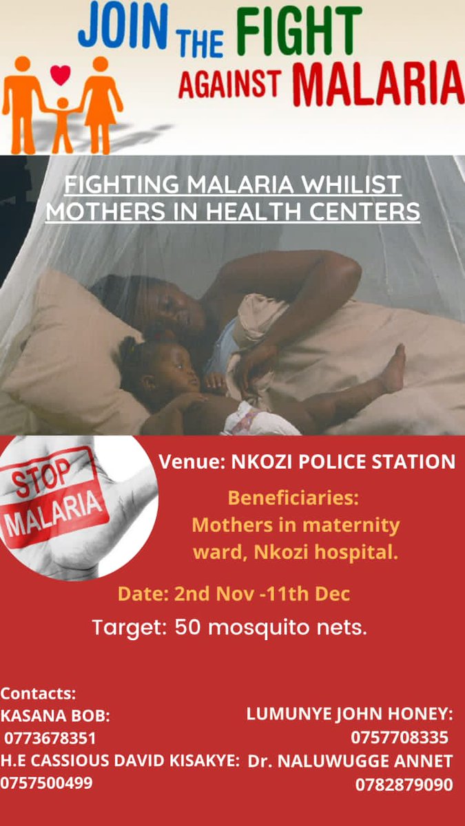 Save lives by donating a mosquito net or financial donation.