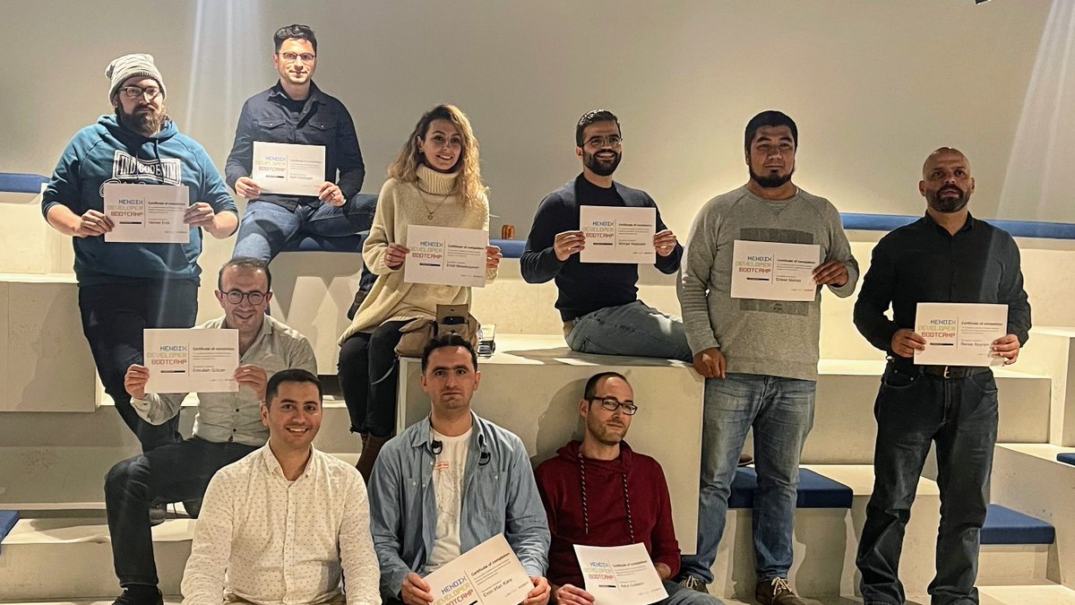 Motopp1's tweet image. Deze week is er weer een bootcamp afgerond!💪Met hard werk, een gezonde dosis motivatie, maar natuurlijk ook veel plezier hebben onze kandidaten tijdens de bootcamp geleerd hoe het is om met low-code platform Mendix te werken. Op naar de volgende stappen! #motopp #it #nieuwkomers