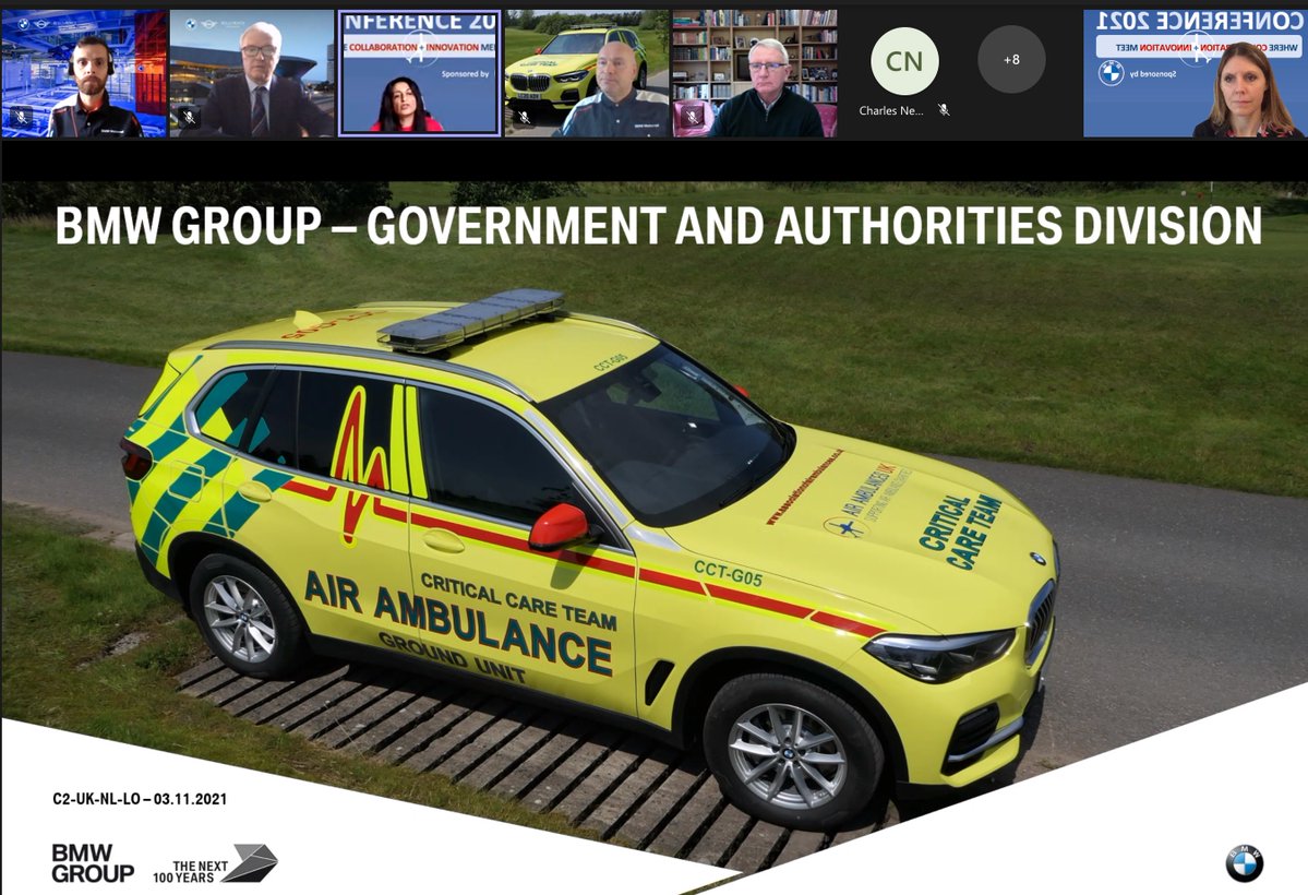 AirAmbulancesUK's tweet photo. Thank you to our sponsors @BMWGroup for opening our week-long #AAUKConference event with a really important session on the sustainable future of rapid response vehicles across the air ambulance sector.
#bluelightservices #collaboration #innovation #sustainability https://t.co/3Gph7AiINy