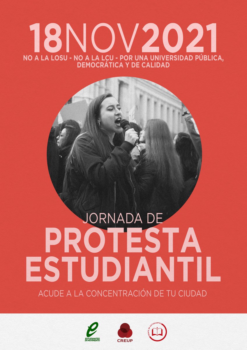 Desde CREUP junto con <a href="/fde_estatal/">Frente de Estudiantes</a> y <a href="/estudiantesem/">Estudiantes en Movimiento</a> anunciamos movilizaciones y protestas contra las reformas universitarias el próximo jueves 18 de noviembre en diversas localidades a nivel estatal.
