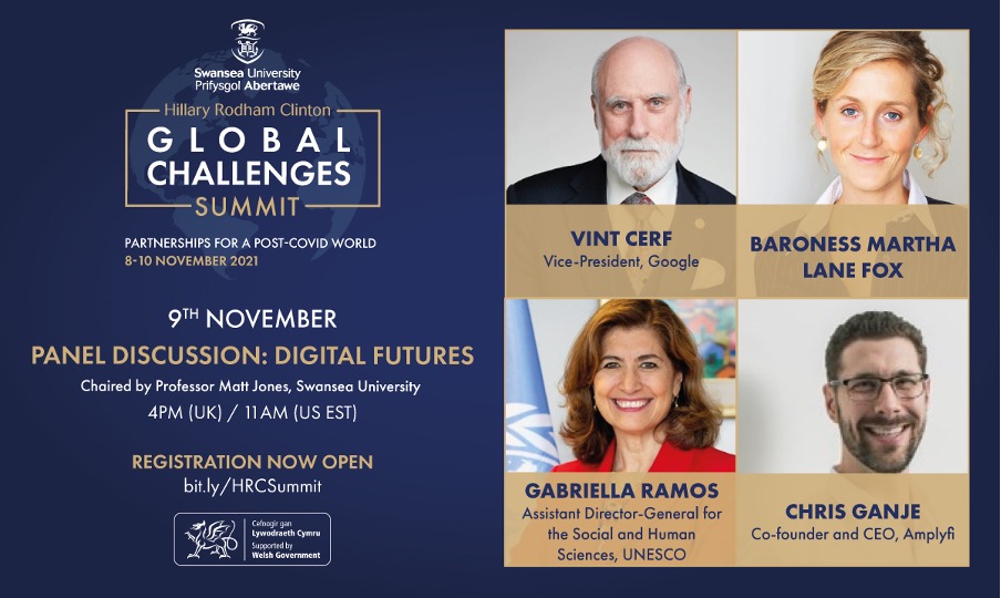 exeterindex's tweet photo. ⏱️ Just 4 hours to go
Join international speakers, experts and change-makers for inaugural @HillaryClinton #GlobalChallengesSummit at @SwanseaUni 🏴
Tomorrow, our friend Prof Matt Jones (@DelightfulApps) chairs discussion on #DigitalFutures
https://t.co/fhf12Uy6Da https://t.co/sCnHMhgYH4