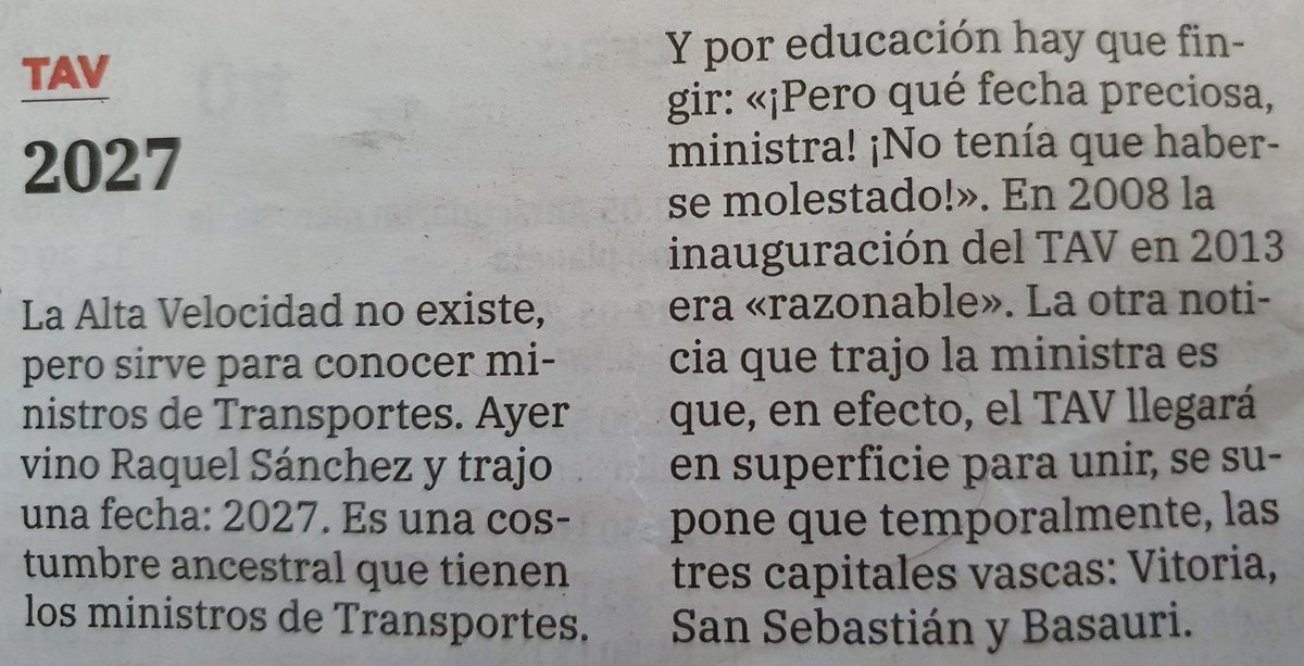 Antologikoa, Vocentoren katxondeoa (P. Mtz. Zarracina, nola ez), AHTaren kudeaketa negargarriaren karira 👇