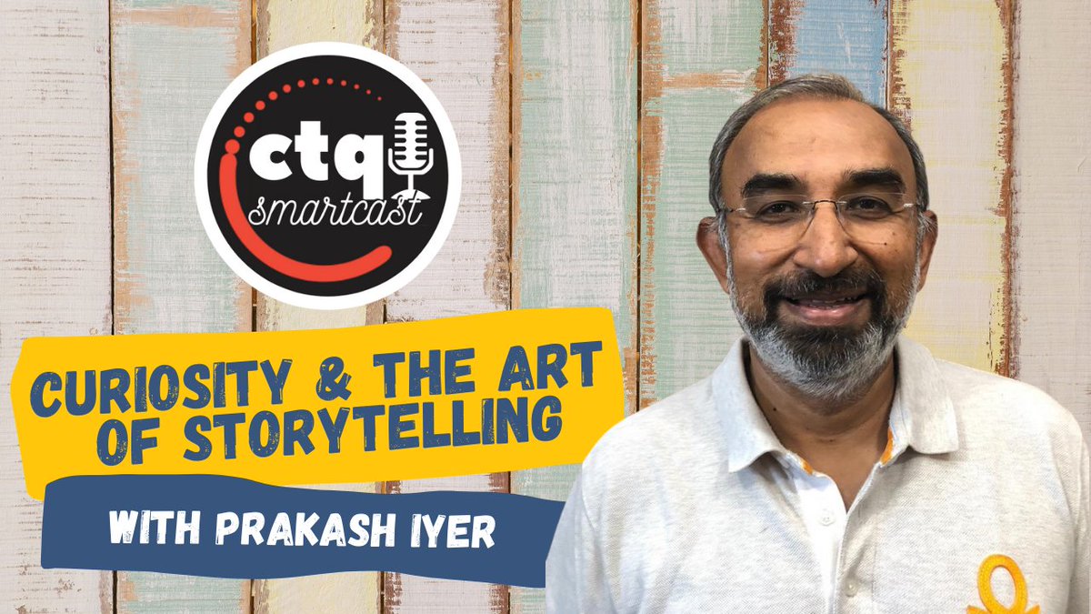 choosetothinq's tweet photo. How do you stay curious and tell stories well enough to connect to an audience? Find out in our #MindMonday’s featured #CTQSmartCast with @prakashiyer, author and former Executive Director of PepsiCo.
 
Watch here: https://t.co/aTSJYtX9Wb
 
#SmartConversations #storytelling https://t.co/stwwmIi95D