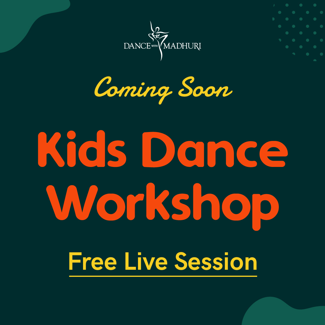 dancewithMD's tweet photo. #Kids are you ready? 😍
Stay tuned!
Registration starts soon!
#FreeLiveSessions #FreeKidsClass https://t.co/DBrego3suU