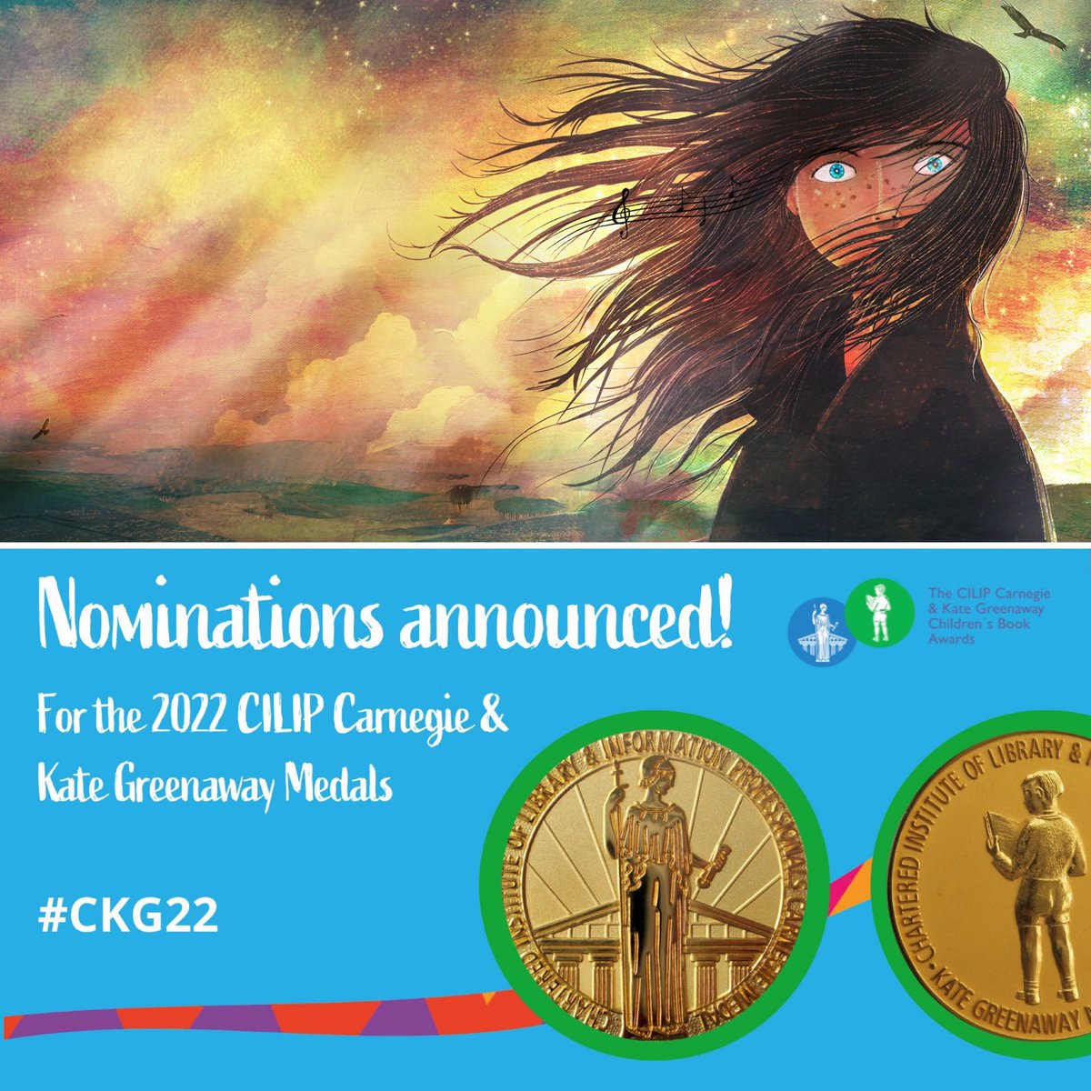 …..AND Huge Congratulations to @davidjalmond for the nomination for Bone Music which I had the honour of drawing the cover ❤️👍😊 #CKG22 @CILIPCKG @HachetteKids