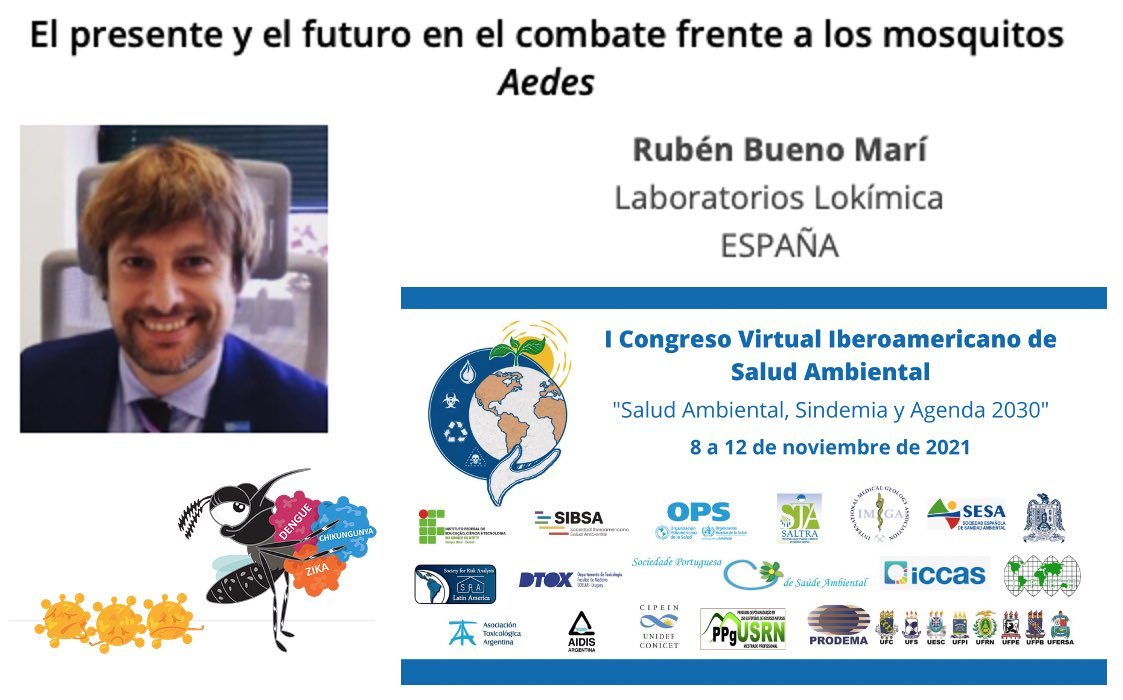 lokimica's tweet photo. 🧪 Esta semana se celebra el I Congreso Virtual Iberoamericano de Salud Ambiental de #SIBSA. 📣

🗣 El Director Técnico en I+D+i en #Lokímica, @rubueno10 impartirá la charla ‘El presente y el futuro en el combate frente a los mosquitos Aedes’. 🦟

https://t.co/lp2Vfdfdpb https://t.co/f3TwnubUvv