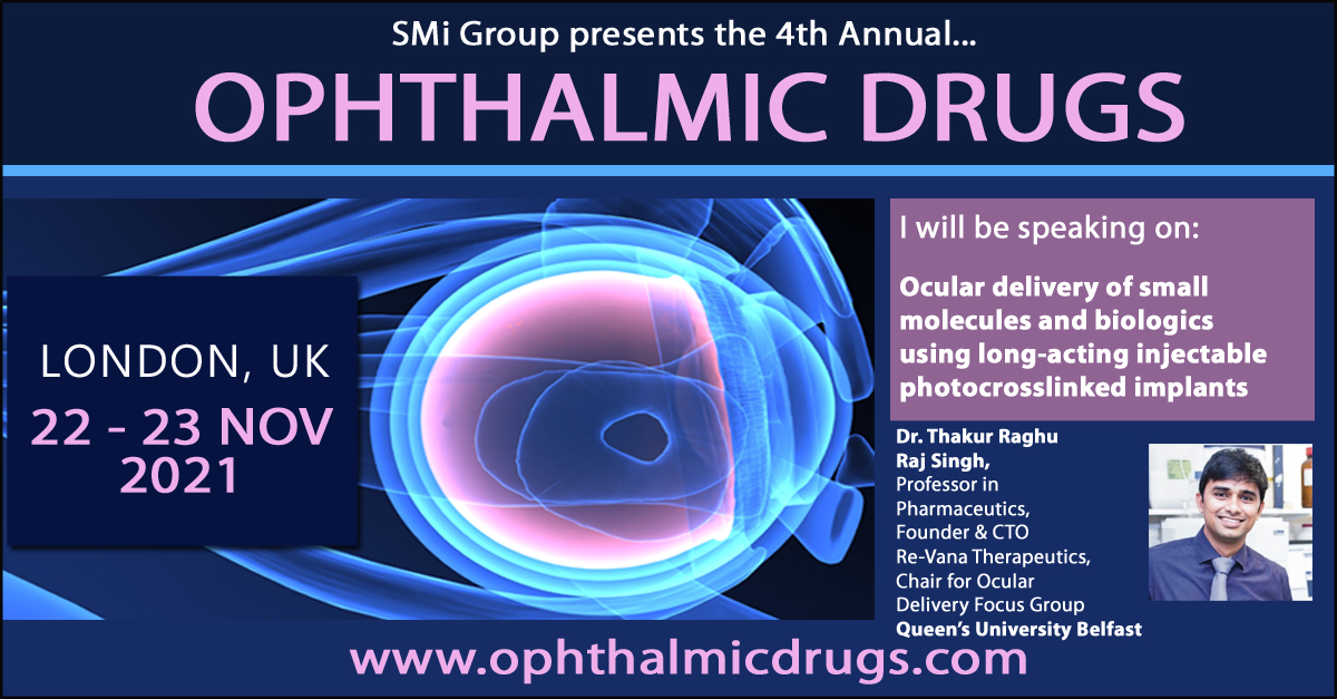 Raj Thakur (@rthakur01) on Twitter photo I will be speaking at the OpthalmicDrugs meeting <a href="/SMi_Group/">SAE Media Group</a> this month on novel long-acting ocular implants, which we have been working on at <a href="/TxVana/">Re-Vana Tx</a>. <a href="/CRS_FG_Ocular/">CRS Focus Group - Ocular Delivery</a> <a href="/ORBITAL_ITN/">orbital</a> <a href="/ThakurLab_QUB/">Great Ocular Drug Delivery Systems Lab, QUB</a> I will be speaking at the OpthalmicDrugs meeting <a href="/SMi_Group/">SAE Media Group</a> this month on novel long-acting ocular implants, which we have been working on at <a href="/TxVana/">Re-Vana Tx</a>. <a href="/CRS_FG_Ocular/">CRS Focus Group - Ocular Delivery</a> <a href="/ORBITAL_ITN/">orbital</a> <a href="/ThakurLab_QUB/">Great Ocular Drug Delivery Systems Lab, QUB</a>