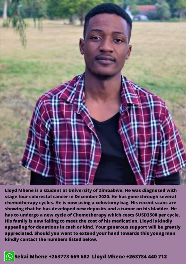 ๐๐
๐ฒ๐ฐ๐๐ฟ๐ฒ ๐ (@axecure_sneaker) on Twitter photo Maswerasei fam ๐ค๐ Ndokumbirawo Rt for a friend of mine
We'd really appreciate it if you would donate to this GoFundMe.
His name is <a href="/MheneLloyd/">Lloyd junior</a> , a student at the University of Zimbabwe. He was diagnosed with stage 4 colorectal cancer. Mโฆ
For more gofund.me/5d361e8e Maswerasei fam ๐ค๐ Ndokumbirawo Rt for a friend of mine
We'd really appreciate it if you would donate to this GoFundMe.
His name is <a href="/MheneLloyd/">Lloyd junior</a> , a student at the University of Zimbabwe. He was diagnosed with stage 4 colorectal cancer. Mโฆ
For more gofund.me/5d361e8e