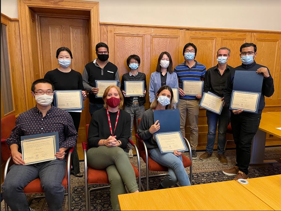 PennBPP's tweet photo. 📢Congratulations to our postdocs that completed Fall 2021 BPP ESL Course!👏🎉 Thank you @langconnectED and your wonderful instructors, Mallory and Katie. #buildingfluency #speakingwithconfidence #upenn #bpppostdocs https://t.co/lRHE9tdUTR