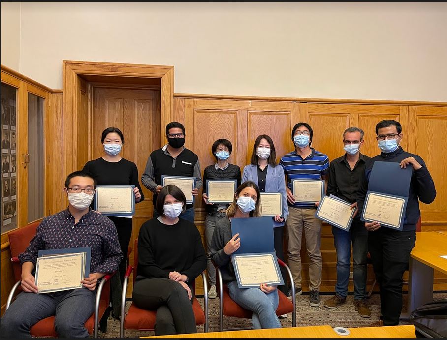 PennBPP's tweet photo. 📢Congratulations to our postdocs that completed Fall 2021 BPP ESL Course!👏🎉 Thank you @langconnectED and your wonderful instructors, Mallory and Katie. #buildingfluency #speakingwithconfidence #upenn #bpppostdocs https://t.co/lRHE9tdUTR