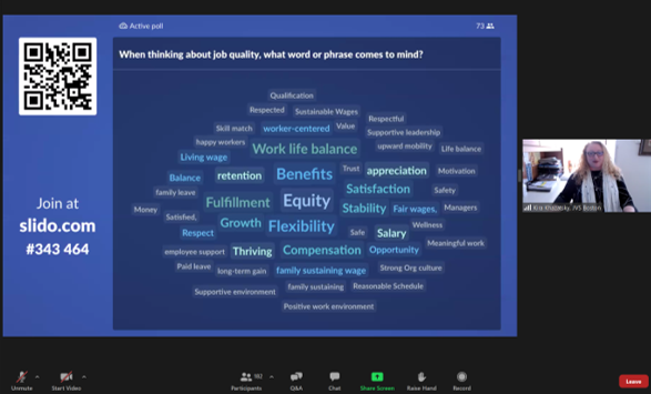 JVSBoston's tweet photo. Poll#1: When thinking about job quality, what words come to mind?
#jvseof #qualityjobs #wkdev https://t.co/qKyXcF9rsB
