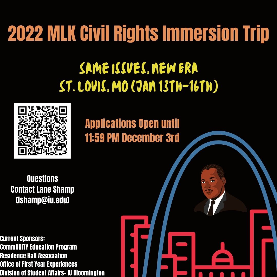 We're getting back on the road. Applications for the trip are now open! We'll be exploring how issues from the '60's Civil Rights Movement and today are similar!