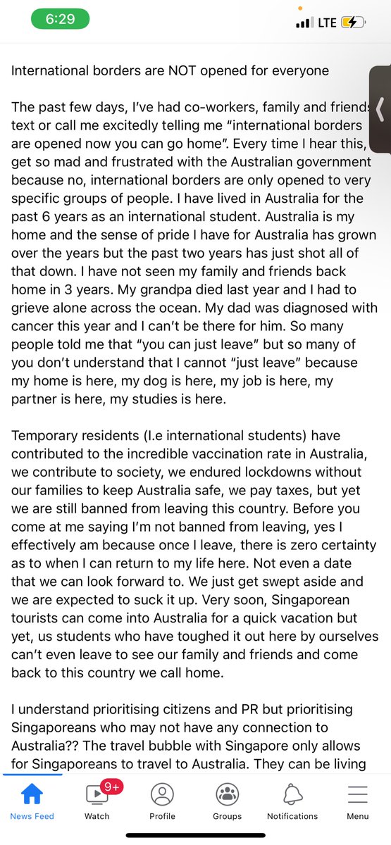 Endtravelbans22's tweet photo. This post perfectly sums up how EVERY temp visa holder and Int’l student feels. People have no idea the amount of strain this is putting on our mental health. It’s worse now that the world is going back to normal and everyone is travelling. We remain in limbo. Pls do read https://t.co/clLWM1p5jI