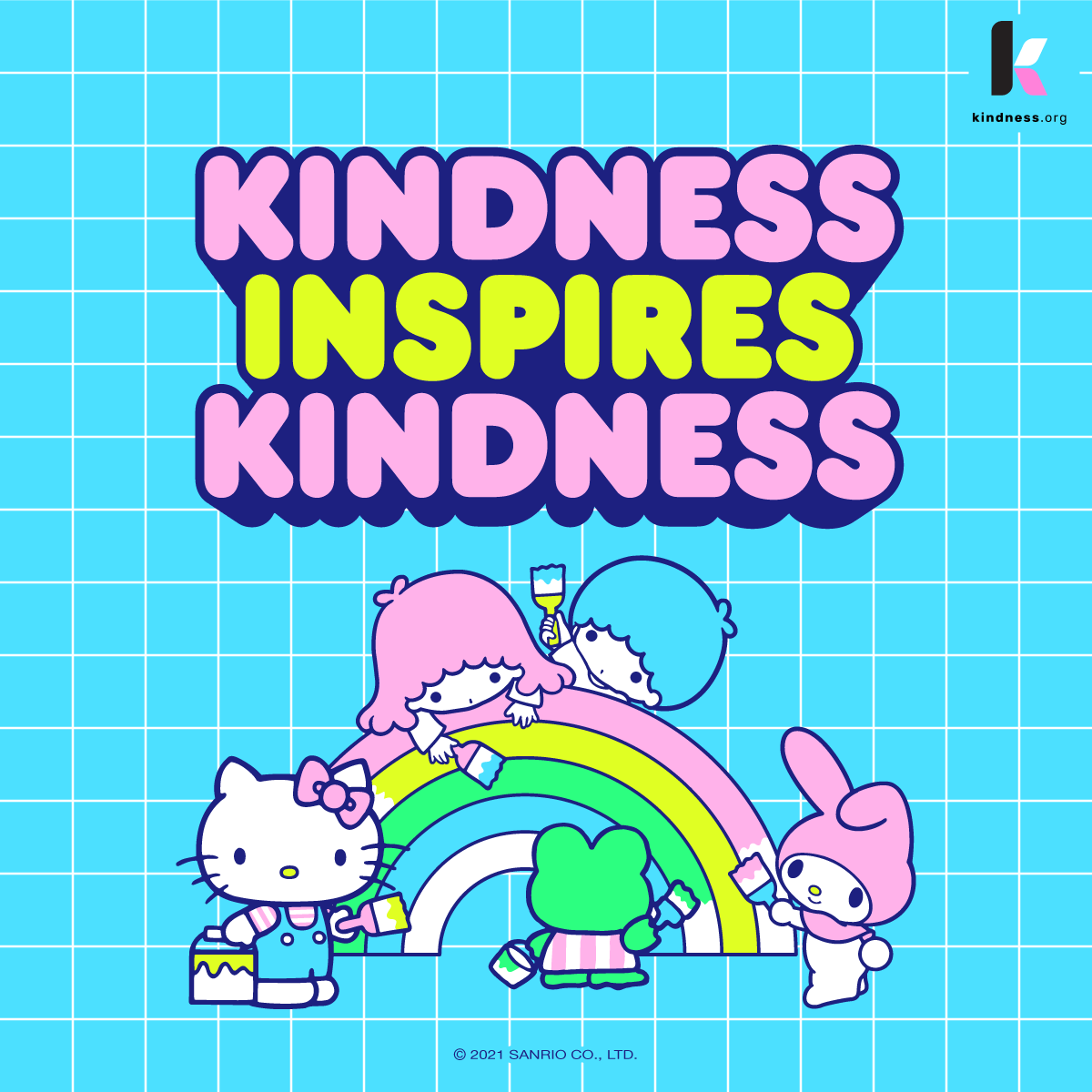 sanrio's tweet photo. According to our friends at @kindness_org, studies show that the impact of one kind act passed from person to person to person creates an ongoing kindness chain reaction. 

Who can you spread kindness to today? Tag a friend ⬇️ #HelloKittyHelloKindness https://t.co/uvHI2GwQAU