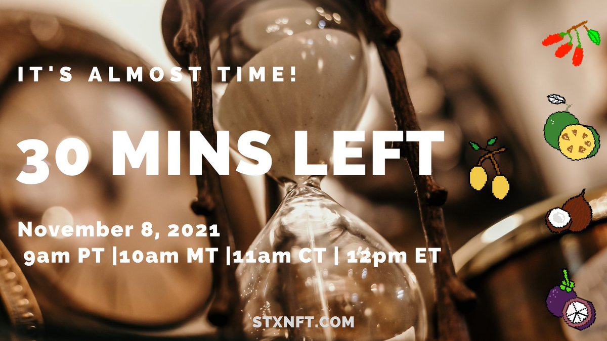 739art's tweet photo. It's almost time 😀. Only 30 mins to go to the drop. @stxnftcom
https://t.co/Q8lJzGa8V2
#NFTdrop #STX #BTC #Fruits https://t.co/b9aUyJ7CnO