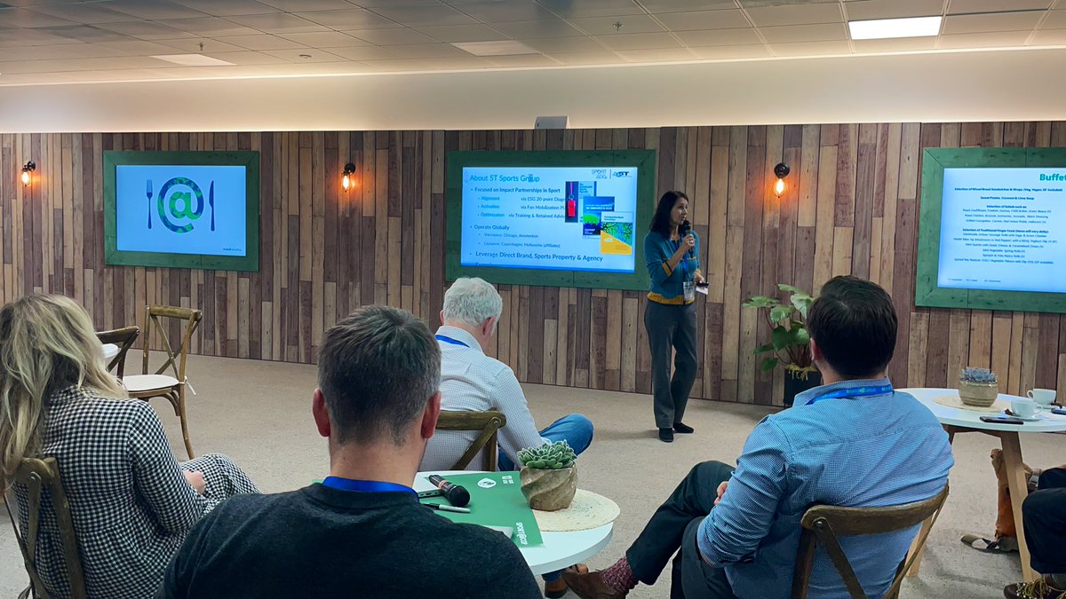 Our fearless leader <a href="/Ms_SportsBiz/">Aileen McManamon ⚖🌍🏆</a> leading us through the last session of the day, the Sport x SDG challenge 💪 #SportatCOP