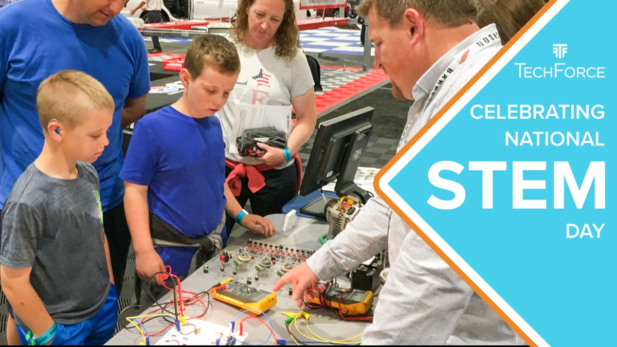 Happy National STEM Day! TechForce salutes STEM instructors, students and graduates. Discover the possibilities of a hands-on, STEM career at hubs.ly/H0-LpsG0 

#nationalstemday #stemday #STEM #STEMeducation #newcollarcareer #whentechsrockamericarolls #techniciancareers