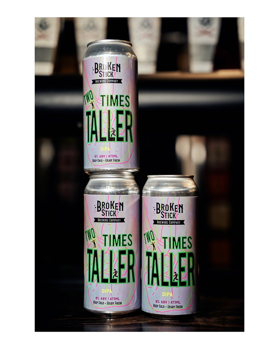 *$15 Ontario-wide shipping on all orders over $40*
*Expédition de 15 $ en Ontario sur toutes les commandes de plus de 40 $*

Two Times Taller - American Double IPA
8% alc/vol - IBU: 81

Keep Cold - Enjoy Fresh
Garder Froid - Déguster Frais
#craftbrewery #brokenstickbrewingcompany
