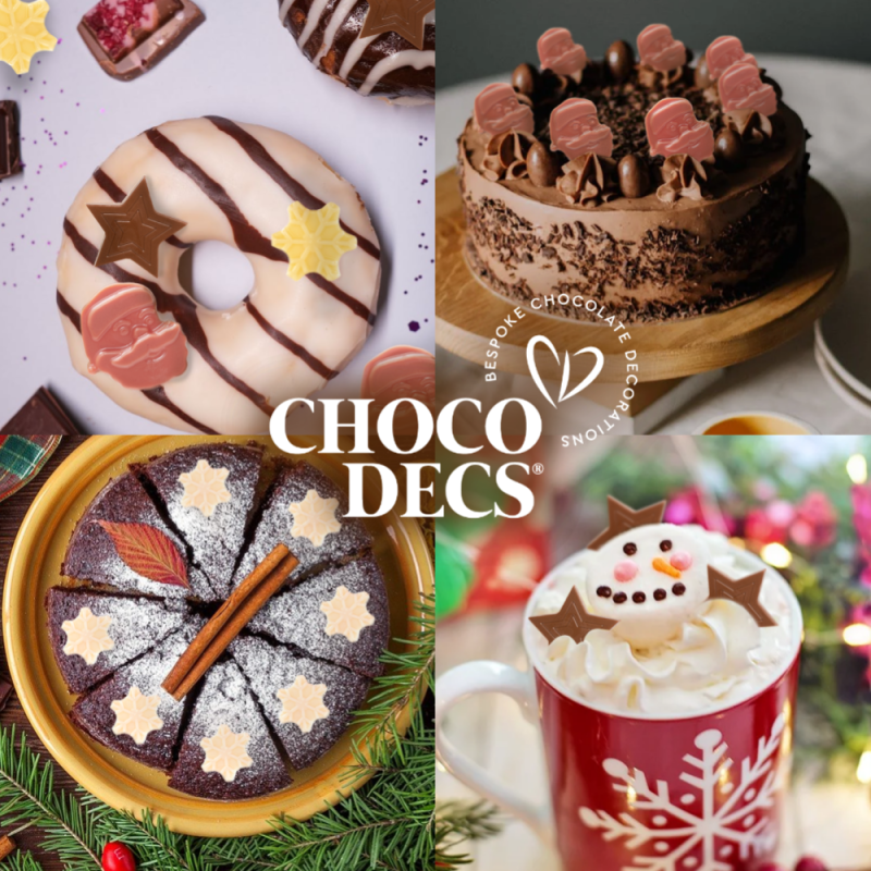 LAUNCHING TODAY, EXCLUSIVELY AT SPRINKLES &amp; CO! These luxury UTZ Belgian Chocolate ChocoDecs combine bespoke designs and high quality UTZ Belgian Chocolate to make these premium seasonal toppers for your cakes, hot drinks, doughnuts, biscuits, amongst many other applications ⭐🍫