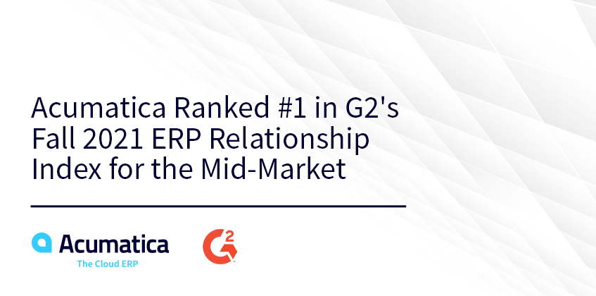 .<a href="/Acumatica/">Acumatica</a> is again ranked as a Leader in <a href="/G2dotcom/">G2</a>'s Fall 2021 reports! Check them out here: acumati.ca/3EFqb6K