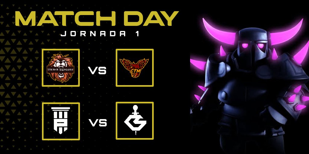 #CR | MATCHDAY 🗡

🛡 GRUPO E

📌 Jornada 1
🆚 <a href="/EsportsTakana/">Takana Esports</a> /<a href="/Esports_CTM/">Team CTM</a> 

📌 Jornada 1
🆚 <a href="/PilaresGaming/">3 Pilares Gaming</a> /<a href="/SpartansGamingX/">Spartans Gaming</a> 

Y así terminamos la primera semana lleno de partidazos 🔥

#GoZK