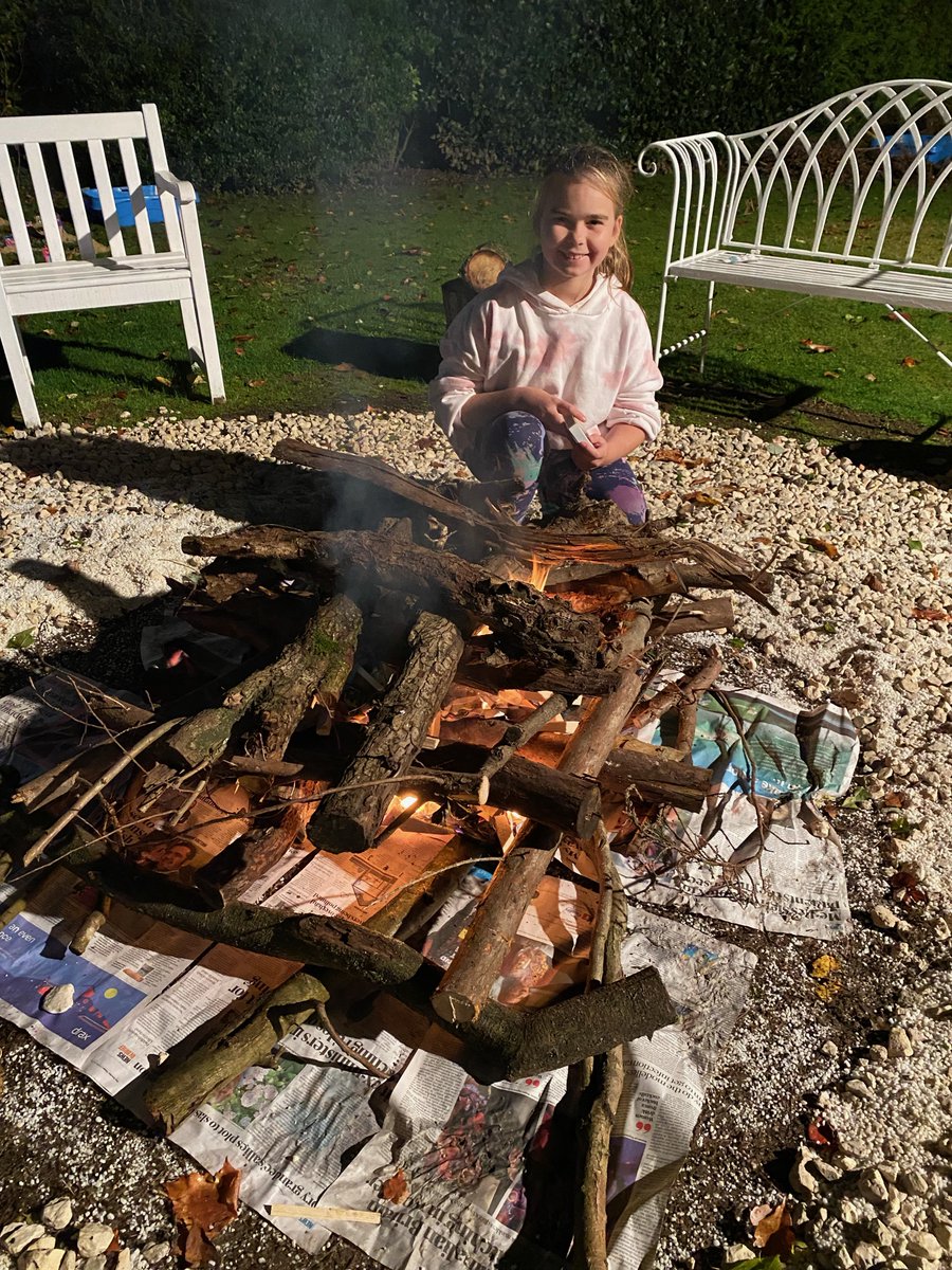 PipersPrep's tweet image. A #PipersYear5 student used skills learnt at Forest School to build a fantastic fire on Bonfire Night! #PipersForest 🔥