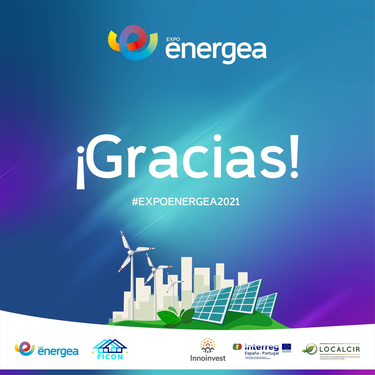 AGENEXORG's tweet image. ✅¡GRACIAS!
▫️#EXPOENERGEA2021 se despide un año más como referente regional para el sector de la #construcción y las #EnergiasRenovables 
Desde @AGENEXORG agradecemos la participación y os esperamos el año que viene.
Gracias a @Innoinvest @localcir por su patrocinio.
@FiconFeval