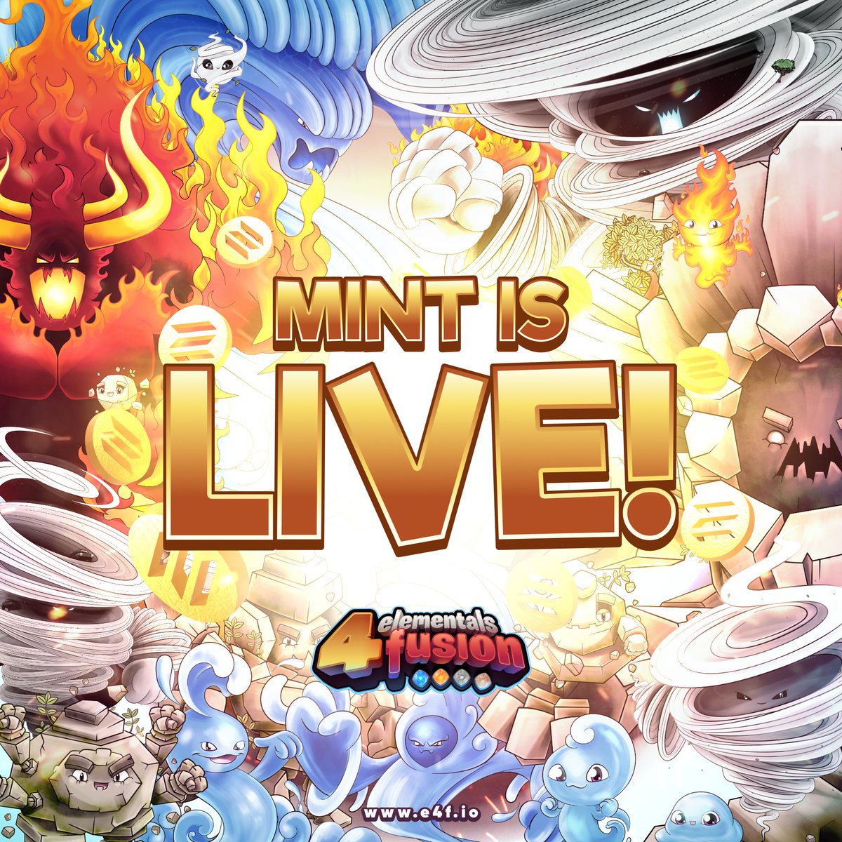 🚨🚨 MINT IS LIVE!!🚨🚨

OUR OFFICIAL MINT LINK: mint.e4f.io

🌊⛰️🌪️🔥