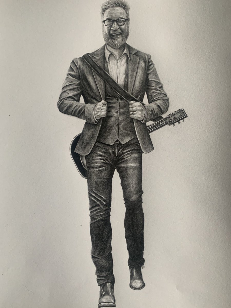 john_chicagoart's tweet photo. My pencil drawing of Dave King lead singer of ⁦@floggingmolly⁩ https://t.co/Q6Q3RYA2Dy