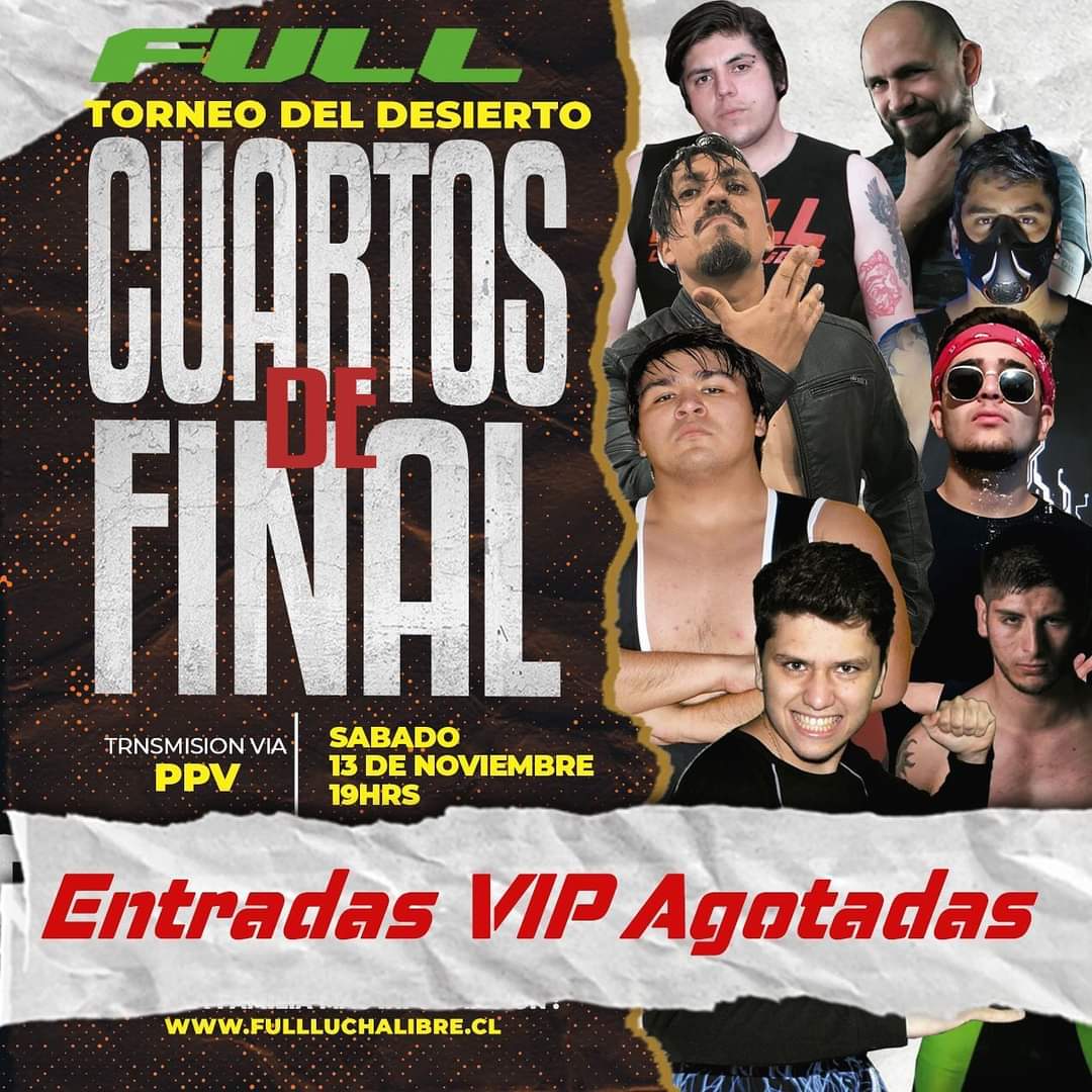 KaceresC's tweet photo. Quedan pocos días para otra gran noche llena de acción. Si aún no obtienes tu entrada, adquiérela en el siguiente link 😱ENTRADAS VIP AGOTADAS😱

https://t.co/telQ6zZ6O2

#antofagasta #laperladelnorte #fullluchalibre #full #wrestling #luchalibre #lucha #indiewrestling https://t.co/NXeHwPLyTv