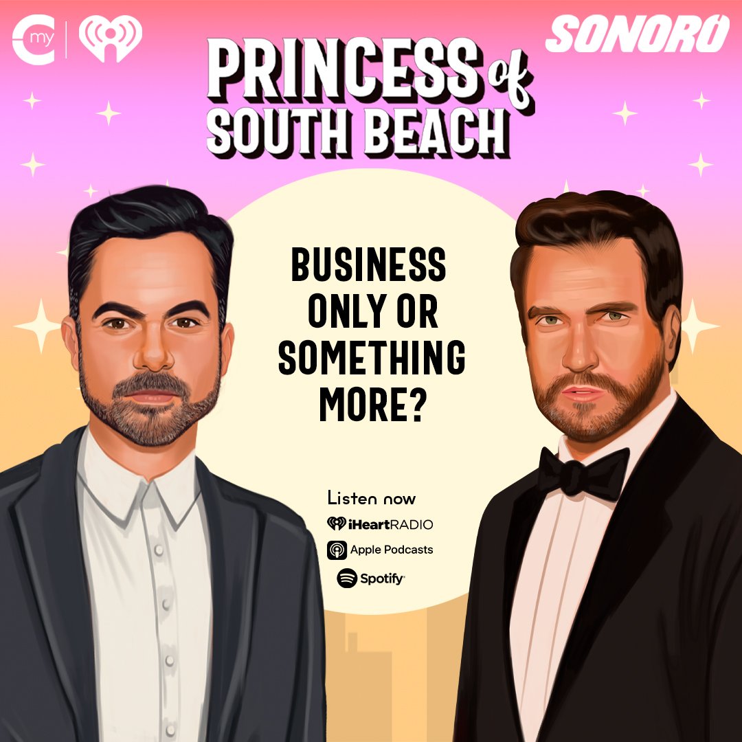 PrincessofSb's tweet photo. Some steamy stories are going on #PrincessOfSouthBeach! 👑🌴

What will happen between Esteban Calderón and Nacho Santana? 

Listen now!👇

https://t.co/GcMb8oQq5q https://t.co/OEz90BDna8