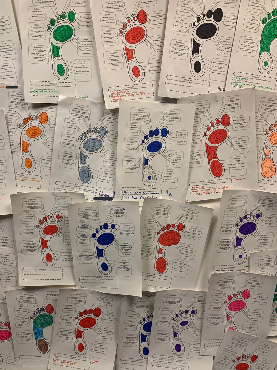 Our S1s were mapping out their carbon footprints today as part of our climate ready ambassador workshops🦶🏽🌍 @ndhsglasgow #OurDearGreenPlace #COP26