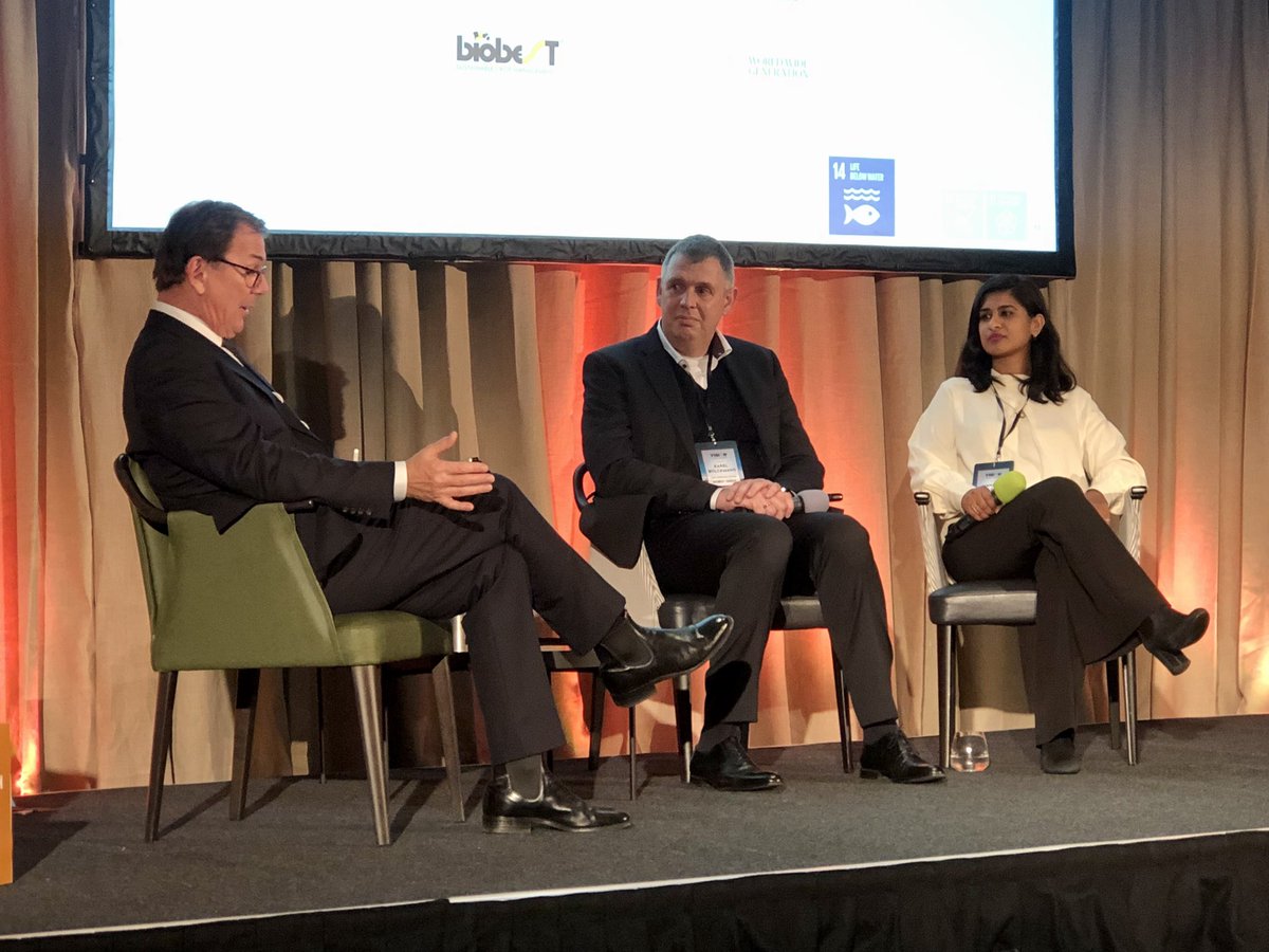 Speaking on the topic “Life Below Water” are representatives from @Biobest_Group and <a href="/WorldWide_Gen/">World Wide Generation</a>. #Vision2045 #TBDMedia