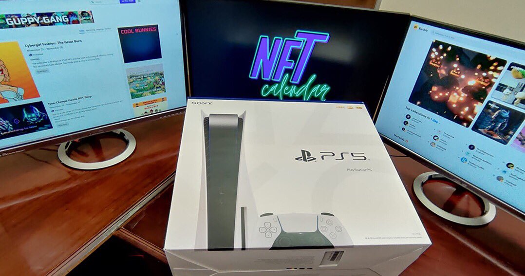 We are celebrating our 500K monthly visitors and giving away a #PS5 🔥🤯
⠀
✅Complete Giveaway Entry Form
✅RT This Tweet To Share With Friends
✅Winner Gets a brand new PS5
⠀
ENDS Nov 30⏰
The winner is selected by #gleamio. 

🚀 Go get some entries: 👉 gleam.io/fAjAH/nft-cale…