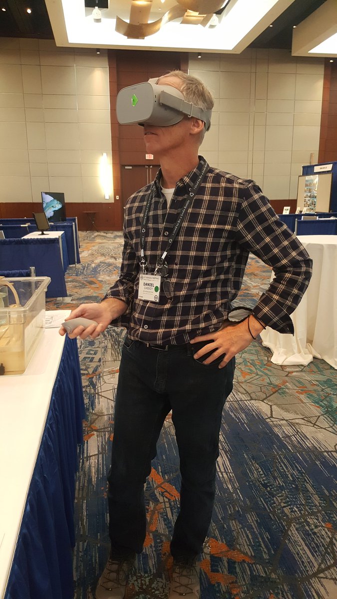 Dcassidy3's tweet photo. Stop by the Fish Culture Section booth for a short hop to Spearfish SD, for a virtual reality visit inside an old fisheries rail car #AFS151 https://t.co/EKDHH4C74U