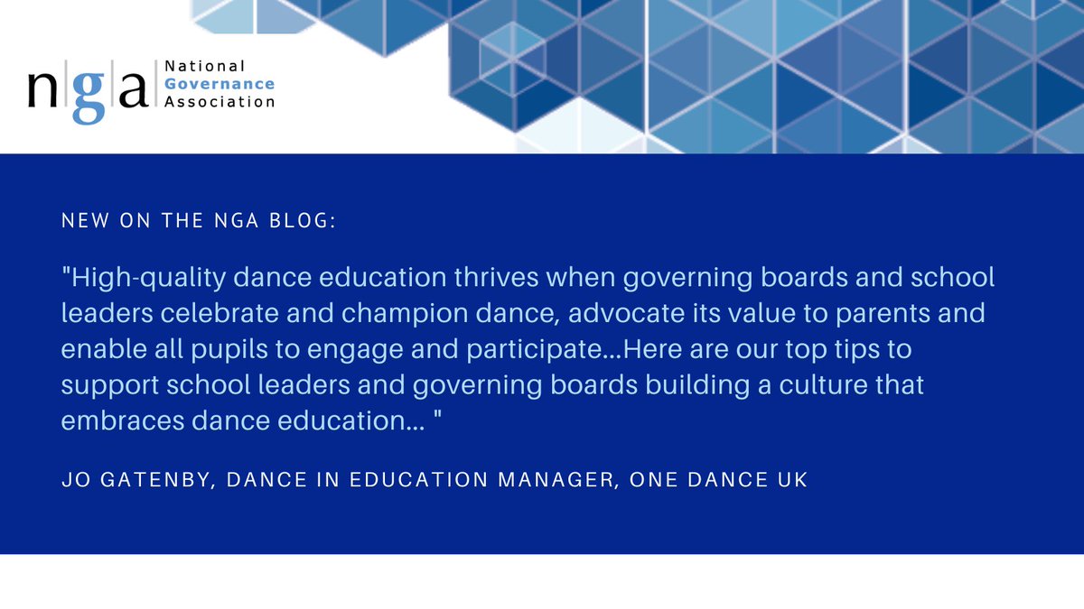 NGAMedia's tweet image. To celebrate #Artsmark20 Jo Gatenby from @onedanceuk shares top tips for school leaders and governing boards to build a culture that embraces dance education in your school or trust. 

Read now on the NGA blog: nga.org.uk/News/Blog/Nove…

@Artsmarkaward #CelebrateArtsmark