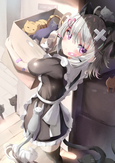 「開店準備手伝って…💦」
バイト先の先輩が可愛すぎる🐈

#オリジナルイラスト 