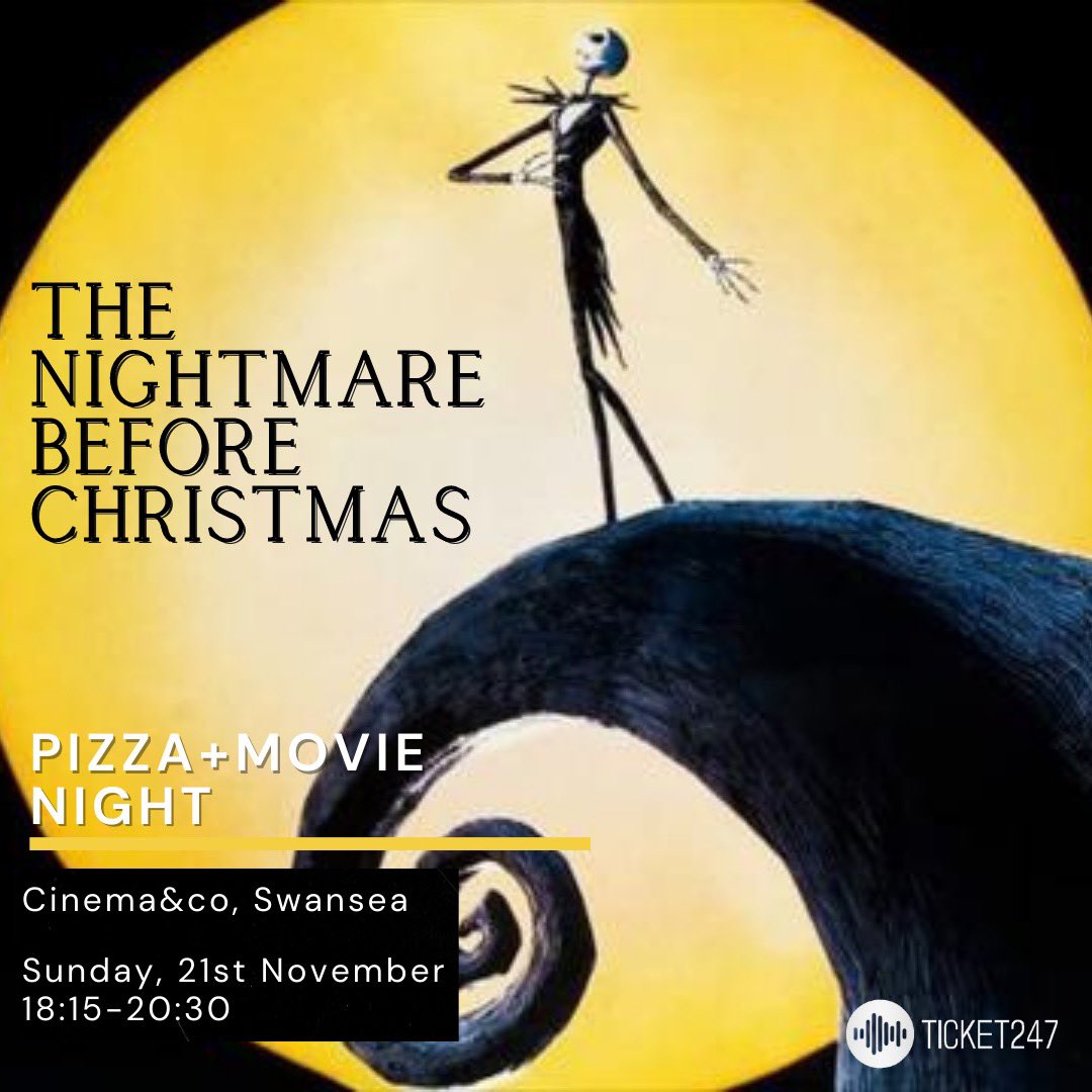 November is the perfect time to enjoy this Tim Burton classic, where Halloween and Christmas come together.💀🎄

Head over to ticket247.co.uk for tickets now!

#thenightmarebeforechristmas #timburton #halloween #christmas #film #cinema #cinematography #vintagecinema