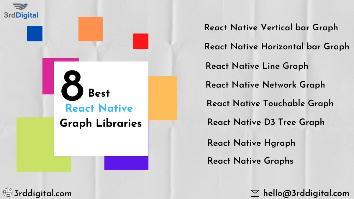 3rd_digital's tweet photo. 8 Best React Native Graph Libraries 

Read Detail: https://t.co/R9D9etl8ts

#3rddigital #reactnative #javascript #app #reactnativeapp #reactnativedevelopment #reactjs #programming #mobileapp #html #react #developer #coding #android #css #java #programmer #appdevelopment #code https://t.co/66MOhziy7c