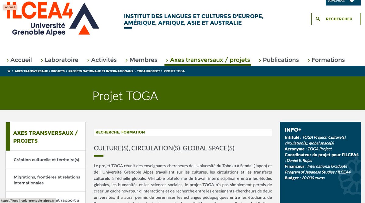 AprojectTog's tweet photo. In this semester @rojas_dan  will teach the seminar "A Global History of Latin Americans" @TohokuUniPR The seminar is part of the binational @AprojectTog 🇫🇷🇯🇵 The program is ready and can be consulted at https://t.co/ITFTFKemtZ @ilcea4 https://t.co/eswn9IY12o