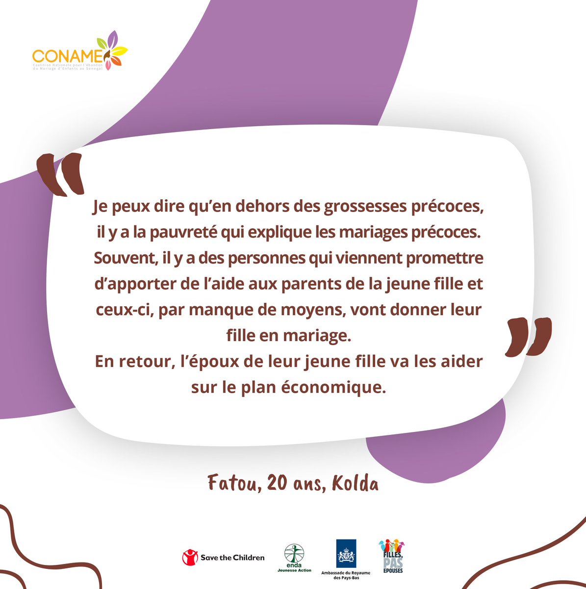ConameSenegal's tweet photo. Etude #CONAME sur l’impact de la #COVID19 sur les filles et les mariages d’enfants: les filles donnent leur avis. Le rapport 👉🏾https://t.co/Jqy8Qe9LU8 
#TEELNA #kebetu #Senegal https://t.co/Wqir4tYSLI