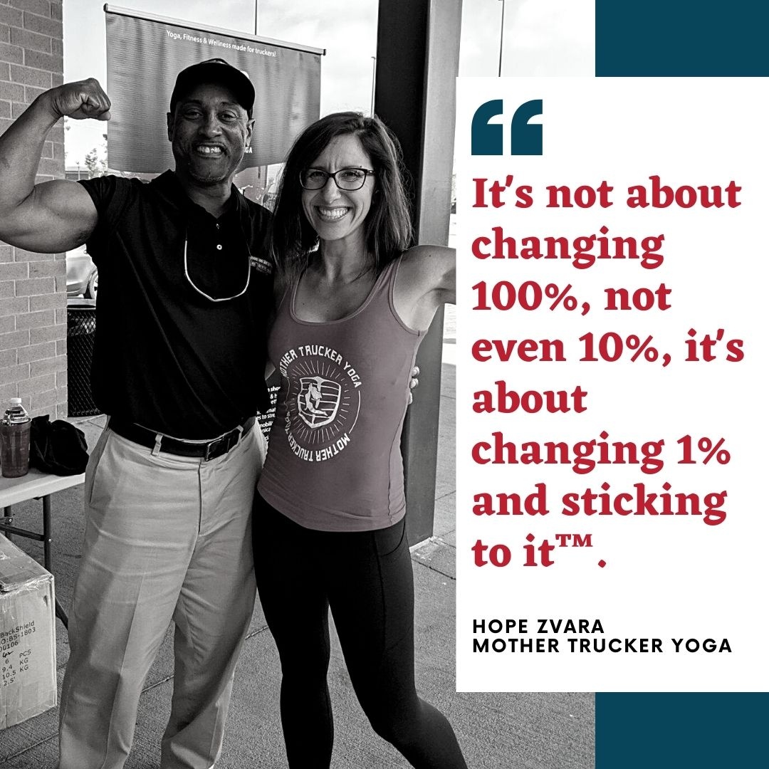 What if you just focused on 1%. 
Being 1% better at something today.
Trying 1% harder today.
Improving 1% of your health today.

#mothertruckeryoga #truckerfitness #truckinglife #mondaymotivation #positivequotes
