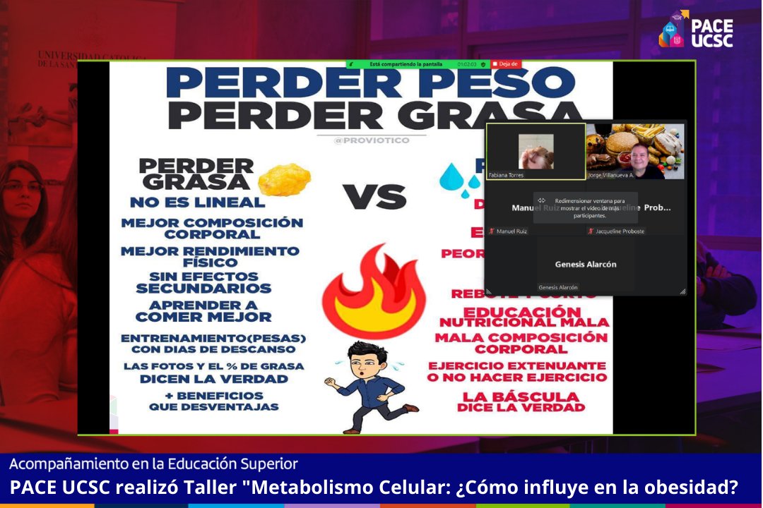 paceucsc's tweet image. Conocer la importancia vital del Metabolismo Celular para el sostenimiento de la vida en el planeta, fue parte del taller académico con estudiantes de la UCSC.
Una nueva instancia de acompañamiento y aprendizaje, para quienes tienen asignaturas del área de las ciencias.