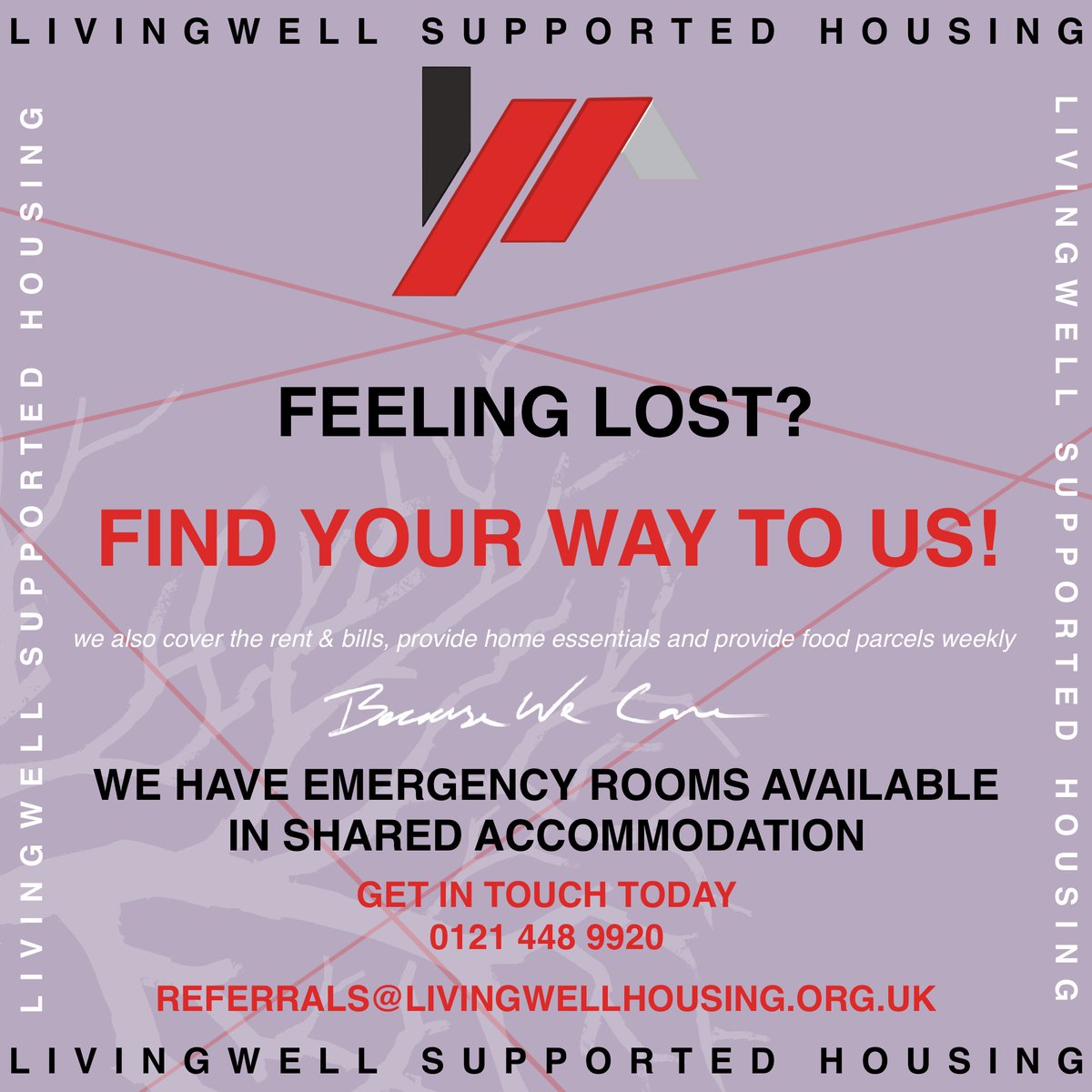 Good Afternoon,

We are Livingwell Housing, providers of Emergency Accommodation for male, female and couples over the age of 18 who are in receipt of benefits.

#Heretohelp #Design #Birmingham #Viewing #Sharedaccommodation #Homeless #Housing