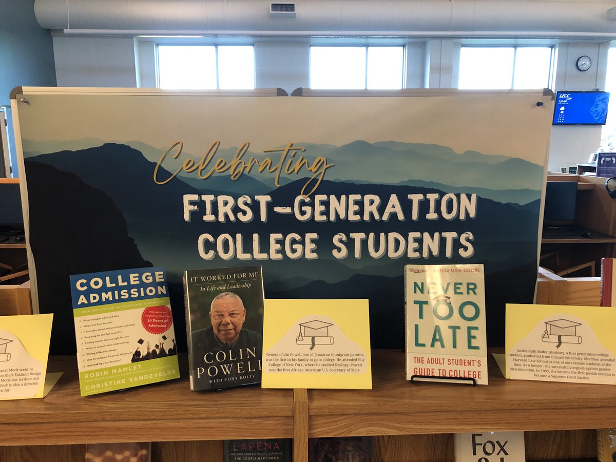 WarriorJ85's tweet image. We are celebrating #firstgenerationcollegestudent day at the library with the likes of @Sarah_Smarsh , @tarawestover , and @janetmock