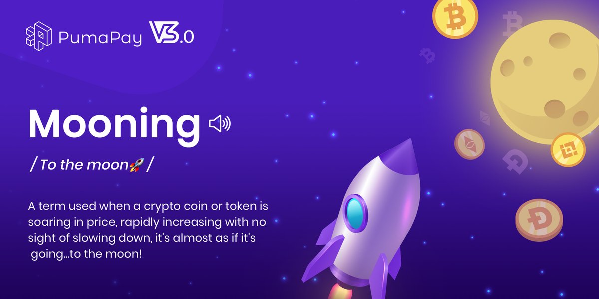 PumaPay's tweet image. 🚀  Is there a better sight than seeing the crypto you invested in, shooting up in price and looking like it won't stop? We don't think so either!

#CryptocurrencyNews #CryptoNews #PumaPay